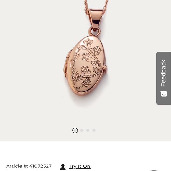 Shane Co. solid gold Rose Gold Floral Locket Necklace - Picture 2 of 13